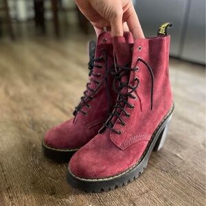 Dr. Marten Suede Heeled Boot